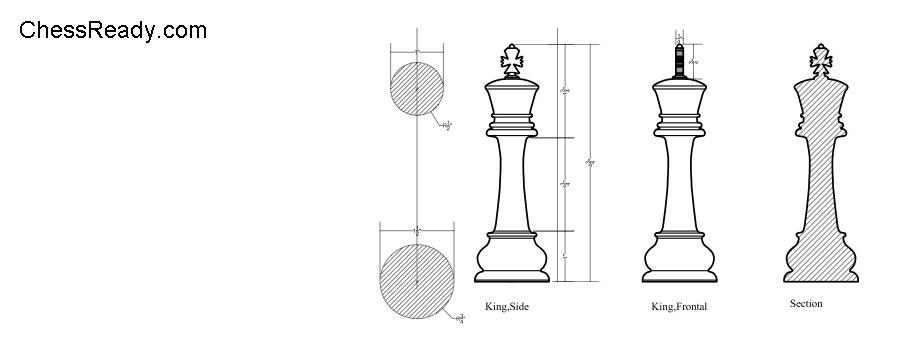 Chess piece king inches dimension Chess piece king inches dimension