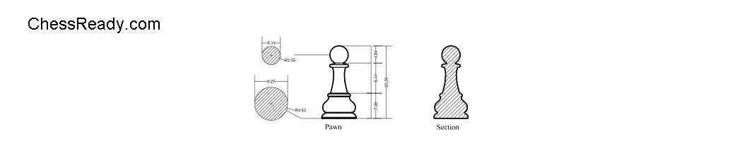 Chess Pawn Dimensions MM Chess Pawn Dimensions MM